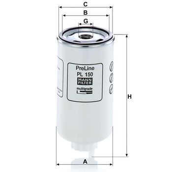 Filtru combustibil - MANN-FILTER [PL 150]