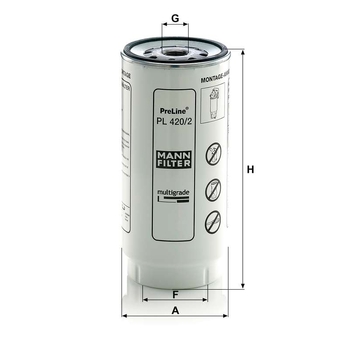Filtru combustibil - MANN-FILTER [PL 420/2 x]