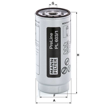 Filtru combustibil - MANN-FILTER [PL 603/1 x]