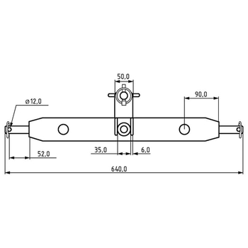 Bara remorcare - prindere in trei puncte, cat.1 - KRAMP [TL150861]