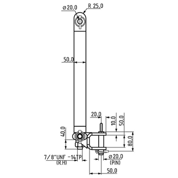 Bara remorcare - prindere in trei puncte, cat.1 - KRAMP [TL150861]