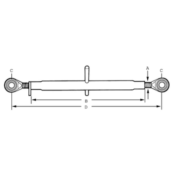 Tirant central - standard, cat.2/2, 500/630-860, M30 - KRAMP [TL5003022KR]
