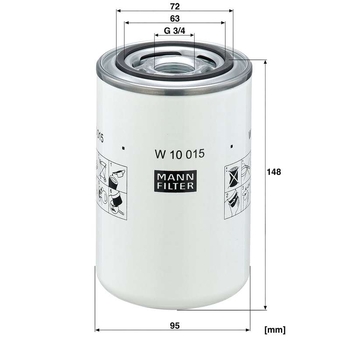 Filtru hidraulic - MANN-FILTER [W 10 015]