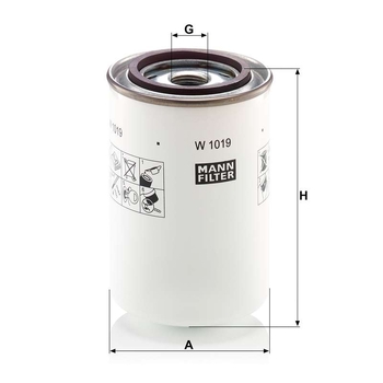 Filtru hidraulic - MANN-FILTER [W 1019]