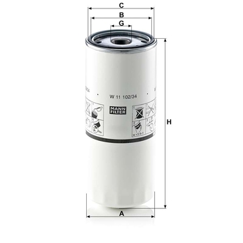 Filtru ulei - MANN-FILTER [W 11 102/34]