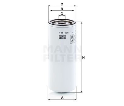 Filtru ulei - MANN-FILTER [W 11 102/50]