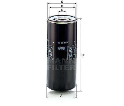 Filtru ulei - MANN-FILTER [W 11 102/7]