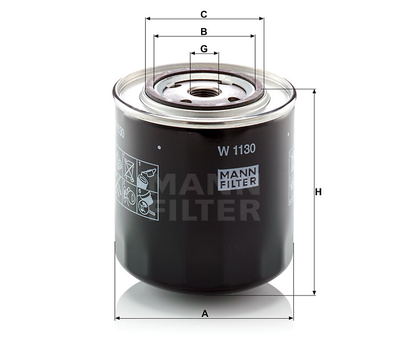 Filtru ulei - MANN-FILTER [W 1130]