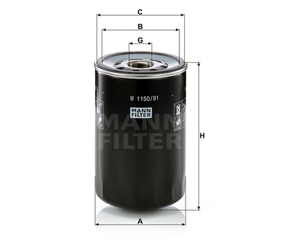 Filtru hidraulic - MANN-FILTER [W 1150/91]