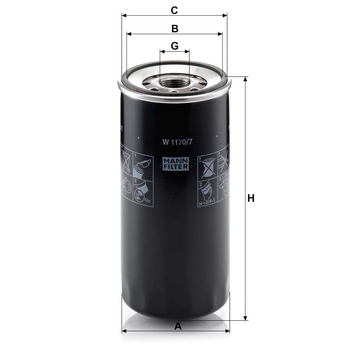 Filtru ulei - MANN-FILTER [W 1170/7]