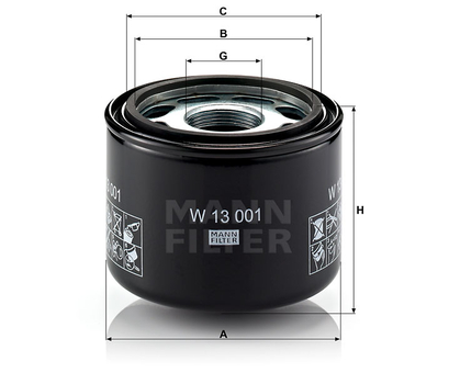 Filtru hidraulic - MANN-FILTER [W 13 001]