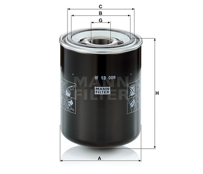 Filtru hidraulic - MANN-FILTER [W 13 009]