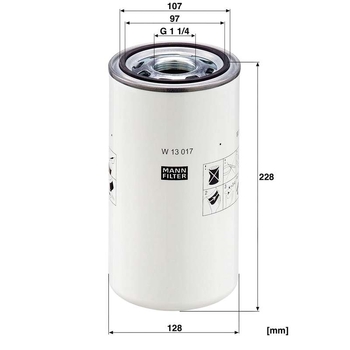 Filtru hidraulic - MANN-FILTER [W 13 017]