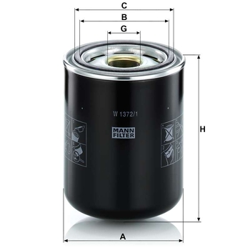 Filtru ulei hidraulic - MANN-FILTER [W 1372/1]
