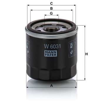 Filtru ulei - MANN-FILTER [W 6031]