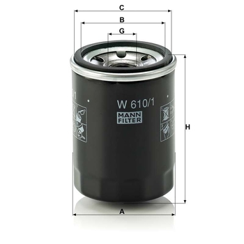 Filtru ulei - MANN-FILTER [W 610/1]