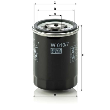 Filtru ulei - MANN-FILTER [W 610/7]