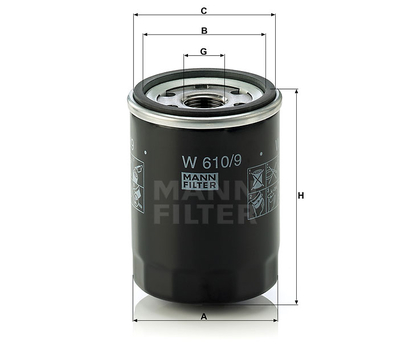 Filtru ulei - MANN-FILTER [W 610/9]