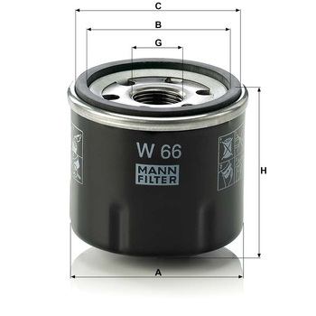 Filtru ulei - MANN-FILTER [W 66]