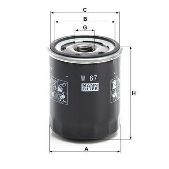 Filtru ulei - MANN-FILTER [W 67]