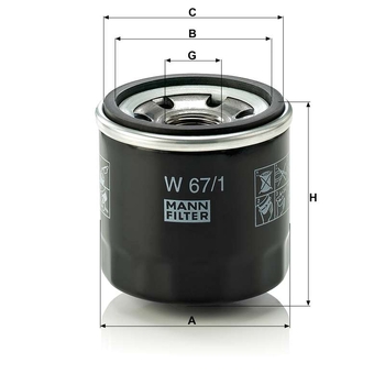 Filtru ulei - MANN-FILTER [W 67/1]