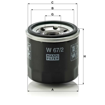 Filtru ulei - MANN-FILTER [W 67/2]