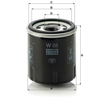 Filtru ulei - MANN-FILTER [W 68]