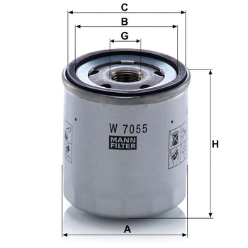 Filtru ulei hidraulic - MANN-FILTER [W 7055]
