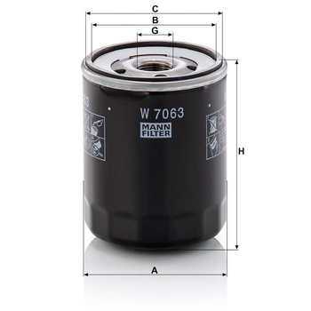 Filtru ulei - MANN-FILTER [W 7063]