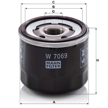 Filtru ulei - MANN-FILTER [W 7069]