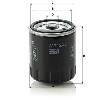 Filtru ulei - MANN-FILTER [W 712/47]