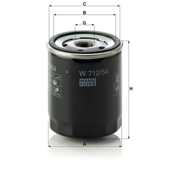 Filtru ulei - MANN-FILTER [W 712/54]