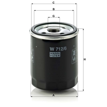 Filtru ulei - MANN-FILTER [W 712/6]