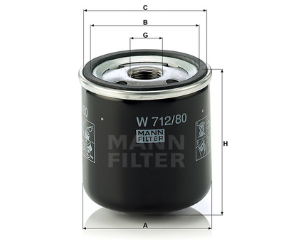 Filtru ulei - MANN-FILTER [W 712/80]