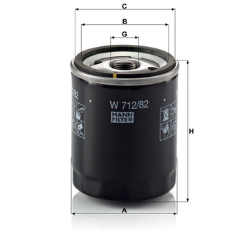 Filtru ulei - MANN-FILTER [W 712/82]
