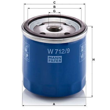 Filtru ulei - MANN-FILTER [W 712/9]