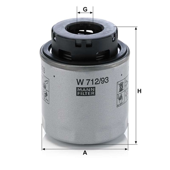 Filtru ulei - MANN-FILTER [W 712/93]