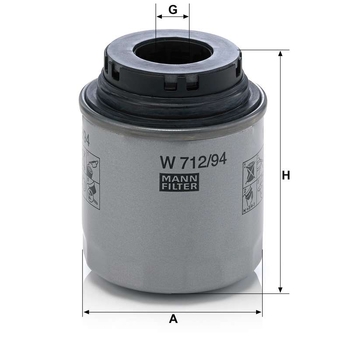 Filtru ulei - MANN-FILTER [W 712/94]