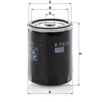 Filtru ulei - MANN-FILTER [W 713/14]