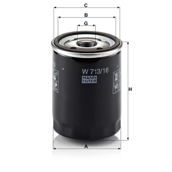 Filtru ulei - MANN-FILTER [W 713/16]