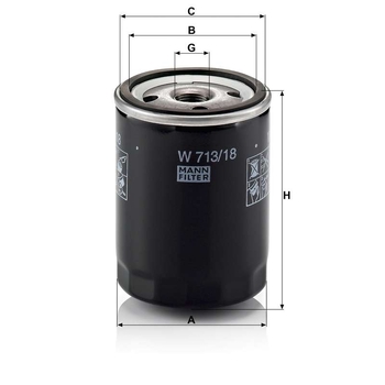 Filtru ulei - MANN-FILTER [W 713/18]