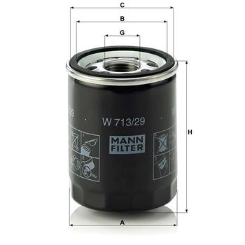 Filtru ulei - MANN-FILTER [W 713/29]