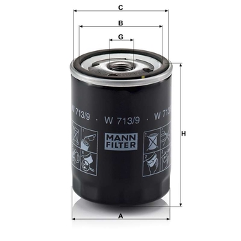 Filtru ulei - MANN-FILTER [W 713/9]