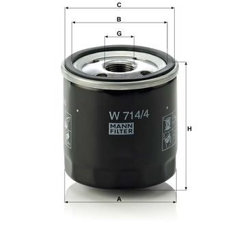 Filtru ulei - MANN-FILTER [W 714/4]