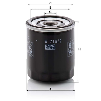 Filtru ulei - MANN-FILTER [W 716/2]