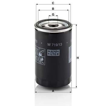 Filtru ulei - MANN-FILTER [W 719/13]