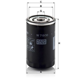 Filtru ulei - MANN-FILTER [W 719/30]