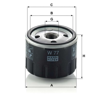 Filtru ulei - MANN-FILTER [W 77]