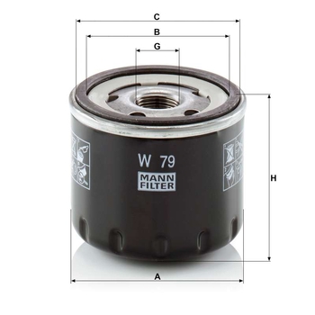 Filtru ulei - MANN-FILTER [W 79]