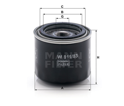 Filtru ulei - MANN-FILTER [W 811/83]